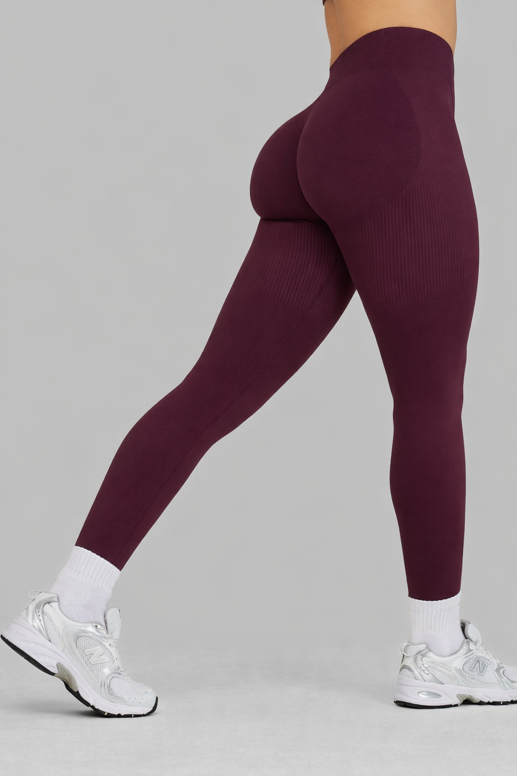 Leggings Ribbed Factives™ - Granate Intenso