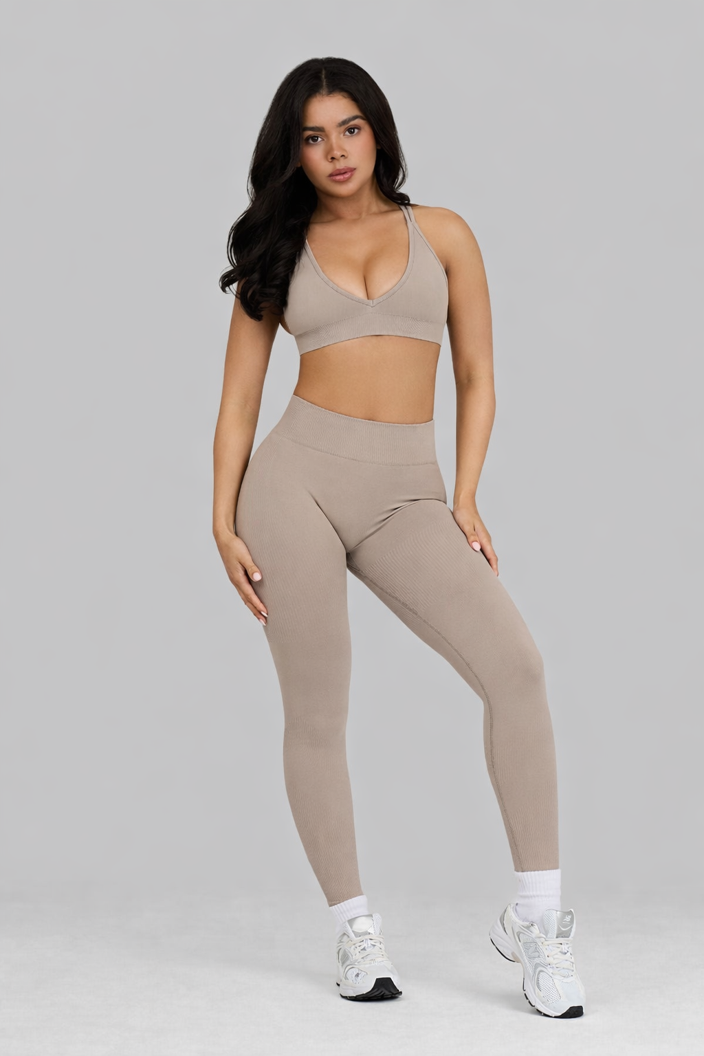 Leggings Ribbed Factives™ - Beige