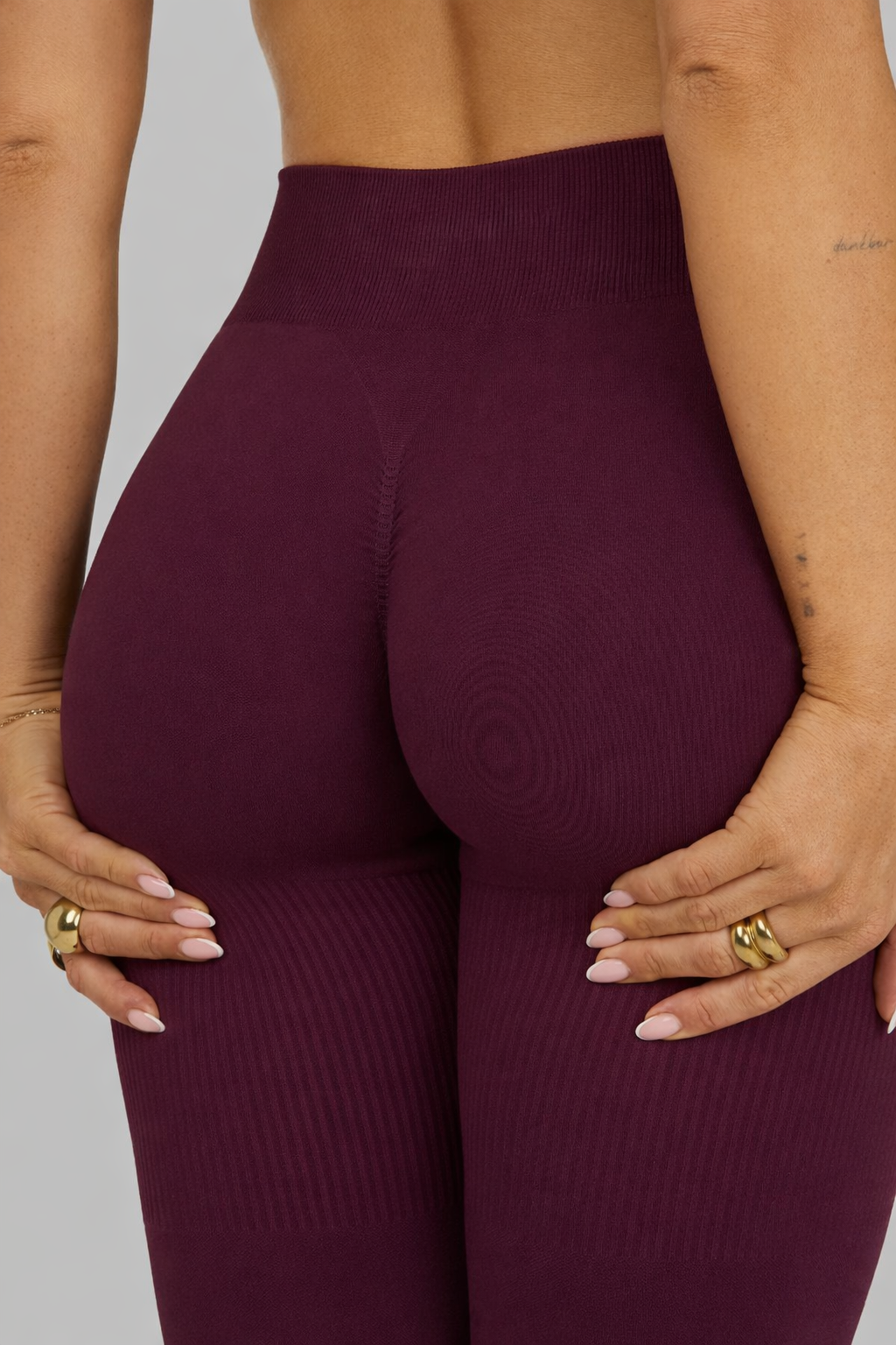 Leggings Ribbed Factives™ - Granate Intenso