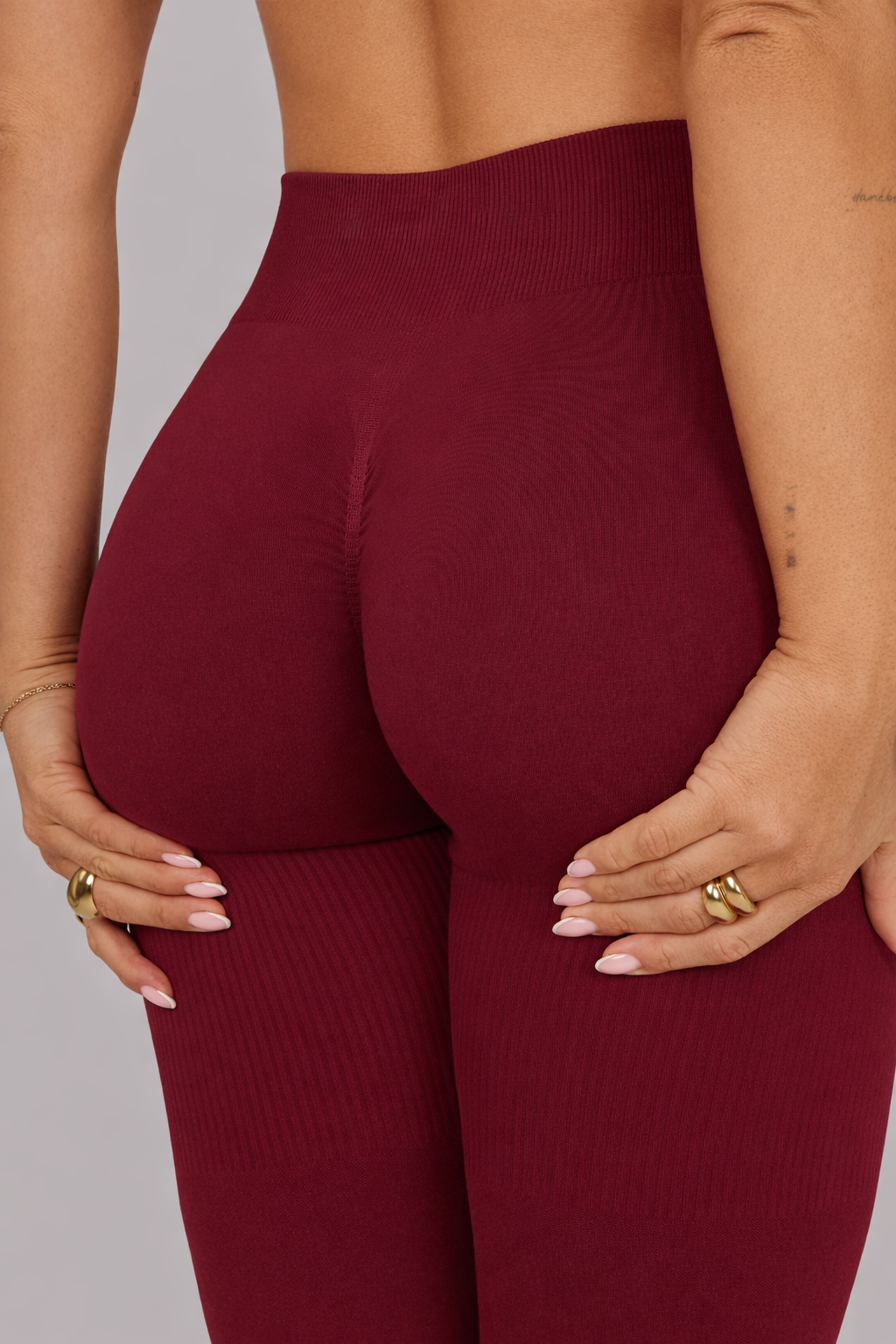 Leggings Ribbed Factives™ - Burdeos