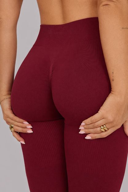 Leggings Ribbed Factives™ - Burdeos