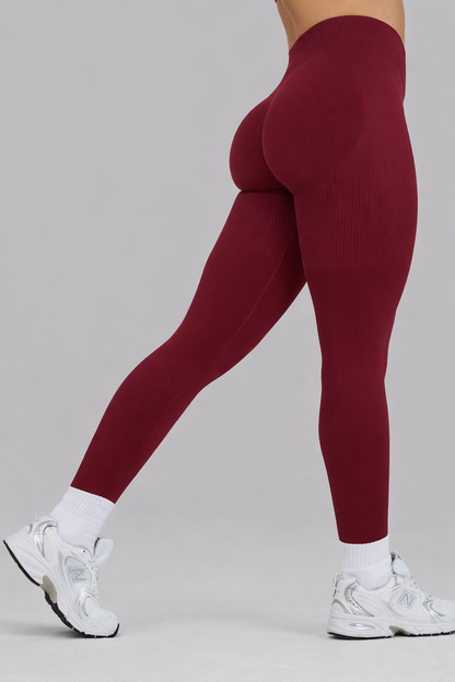 Leggings Ribbed Factives™ - Burdeos