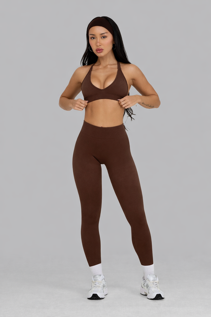 Leggings Ribbed Factives™ - Marrón