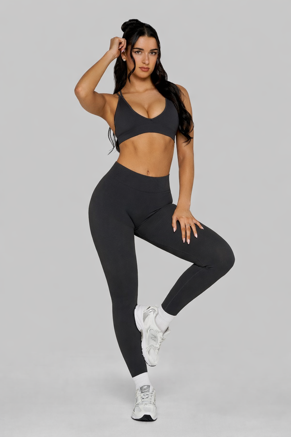 Leggings Ribbed Factives™ - Negro
