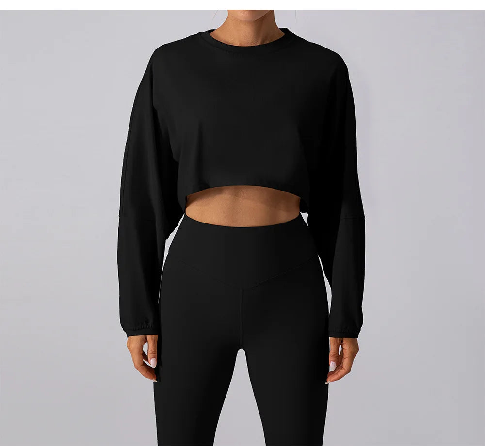 Sudadera Cropped Flow - Factives™