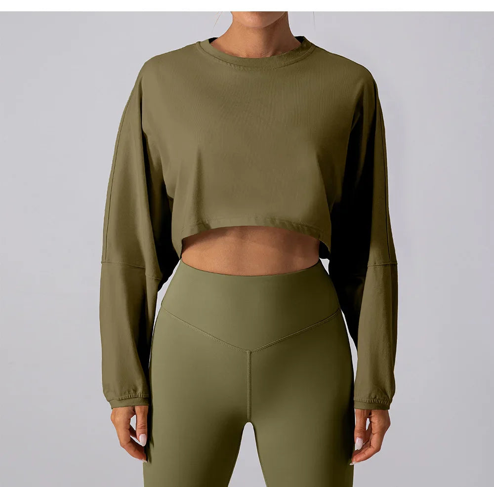 Sudadera Cropped Flow - Factives™