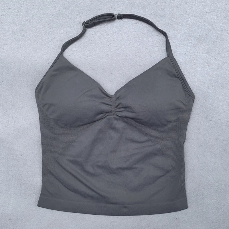 Top Halter Básico Fruncido - Factives™