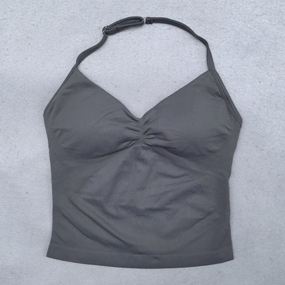 Top Halter Básico Fruncido - Factives™