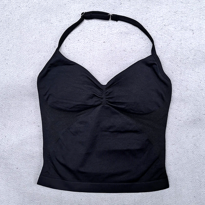 Top Halter Básico Fruncido - Factives™