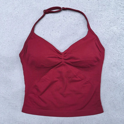 Top Halter Básico Fruncido - Factives™